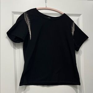 Black Embellished Women's Top